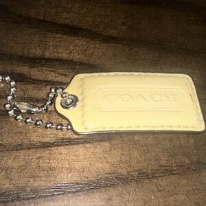 Coach Pale Yellow Leather Hangtag